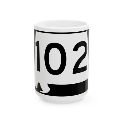 Alabama 102 (Alabama) (Road Sign) White Coffee Mug 15oz - Go Mug Yourself