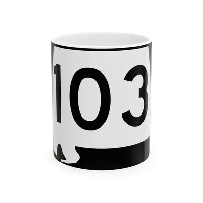 Alabama 103 (Alabama) (Road Sign) White Coffee Mug 11oz - Go Mug Yourself