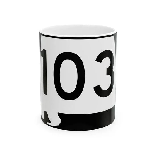 Alabama 103 (Alabama) (Road Sign) White Coffee Mug 11oz - Go Mug Yourself