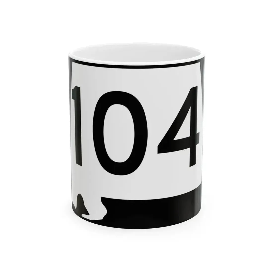 Alabama 104 (Alabama) (Road Sign) White Coffee Mug 11oz - Go Mug Yourself