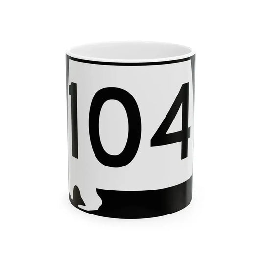 Alabama 104 (Alabama) (Road Sign) White Coffee Mug 11oz - Go Mug Yourself