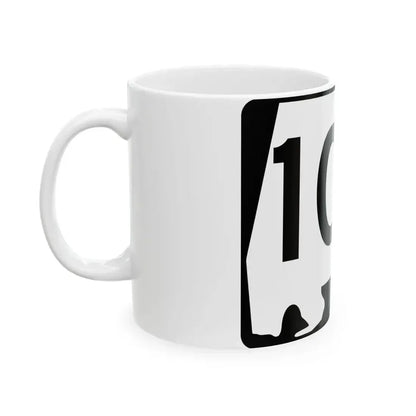 Alabama 104 (Alabama) (Road Sign) White Coffee Mug - Go Mug Yourself
