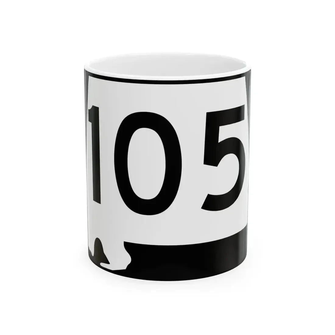 Alabama 105 (Alabama) (Road Sign) White Coffee Mug 11oz - Go Mug Yourself