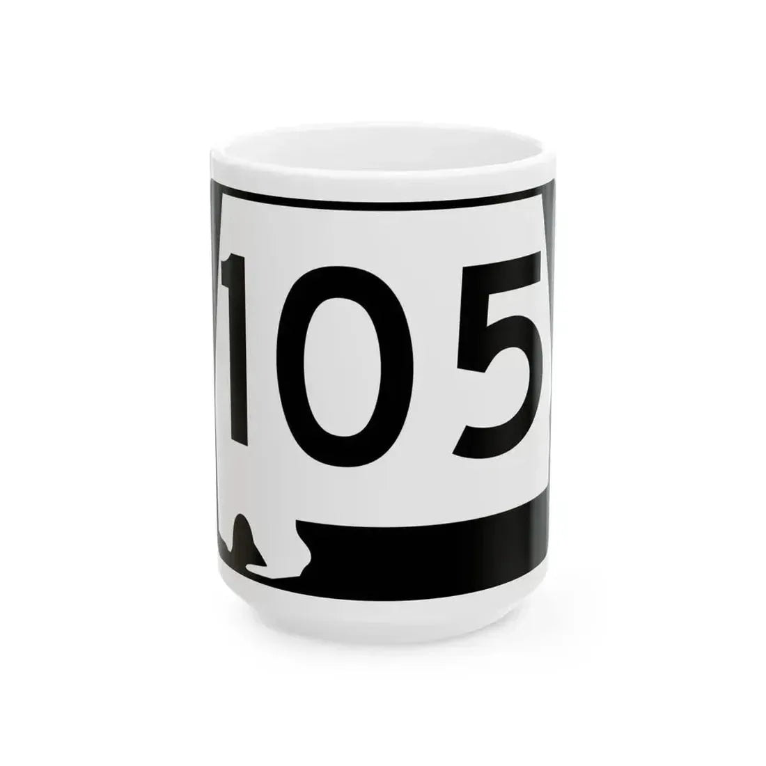 Alabama 105 (Alabama) (Road Sign) White Coffee Mug 15oz - Go Mug Yourself