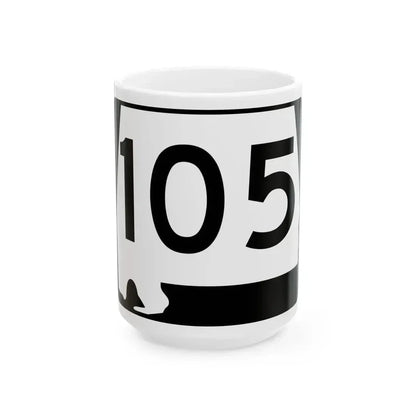 Alabama 105 (Alabama) (Road Sign) White Coffee Mug 15oz - Go Mug Yourself