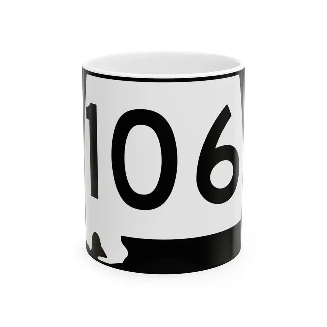 Alabama 106 (Alabama) (Road Sign) White Coffee Mug 11oz - Go Mug Yourself