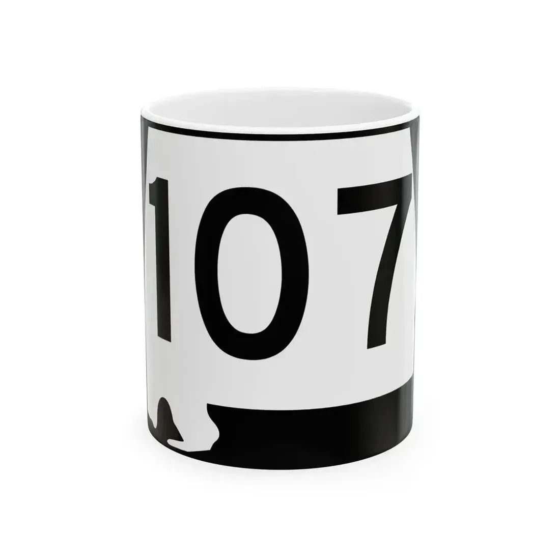 Alabama 107 (Alabama) (Road Sign) White Coffee Mug 11oz - Go Mug Yourself