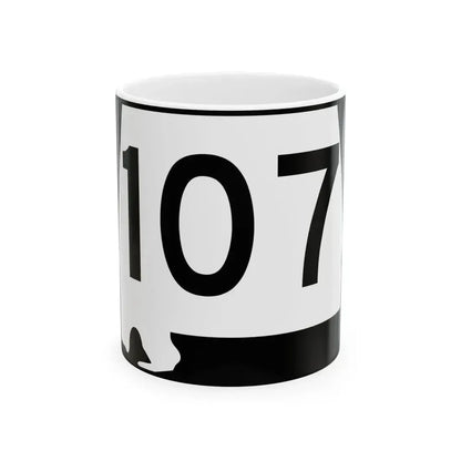Alabama 107 (Alabama) (Road Sign) White Coffee Mug 11oz - Go Mug Yourself