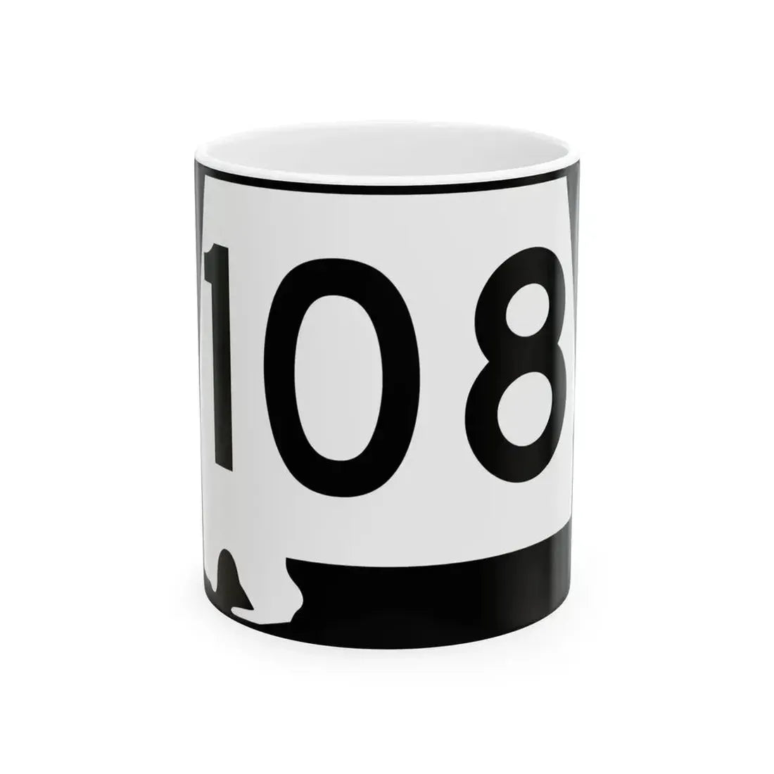 Alabama 108 (Alabama) (Road Sign) White Coffee Mug 11oz - Go Mug Yourself