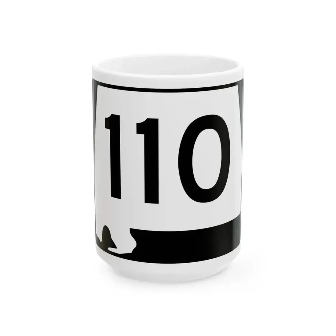 Alabama 110 (Alabama) (Road Sign) White Coffee Mug 15oz - Go Mug Yourself