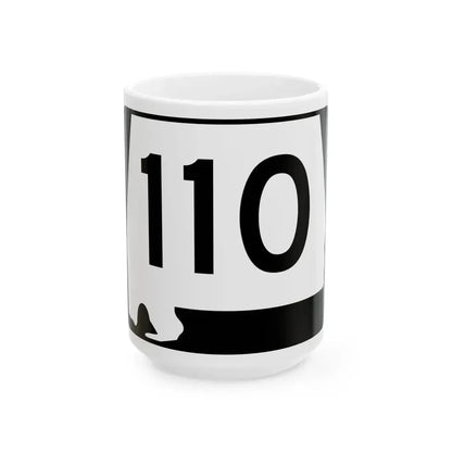 Alabama 110 (Alabama) (Road Sign) White Coffee Mug 15oz - Go Mug Yourself