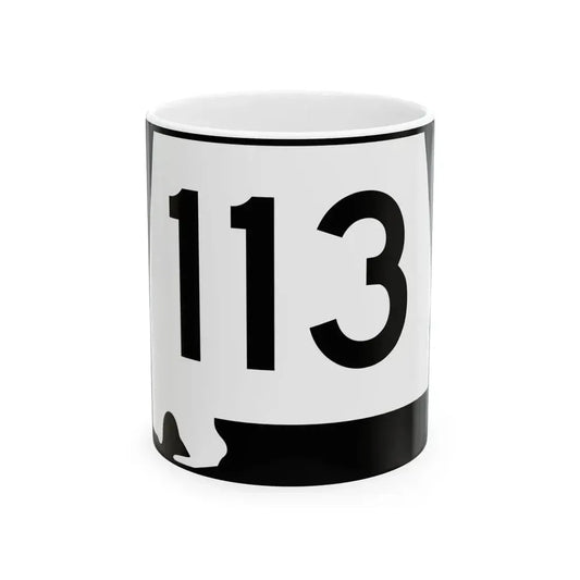 Alabama 113 (Alabama) (Road Sign) White Coffee Mug 11oz - Go Mug Yourself
