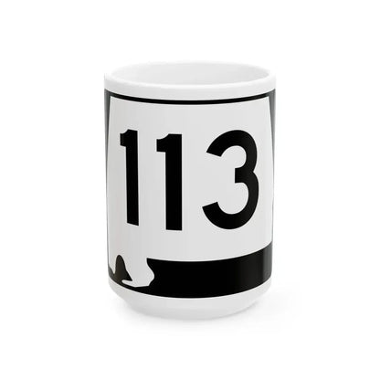 Alabama 113 (Alabama) (Road Sign) White Coffee Mug 15oz - Go Mug Yourself
