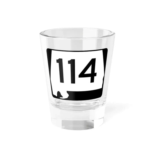 Alabama 114 (Alabama) (Road Sign) Shot Glass 1.5oz 1.5oz - Go Mug Yourself
