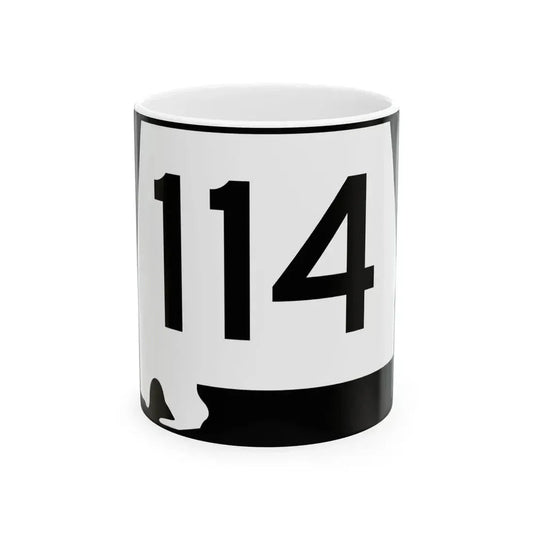 Alabama 114 (Alabama) (Road Sign) White Coffee Mug 11oz - Go Mug Yourself