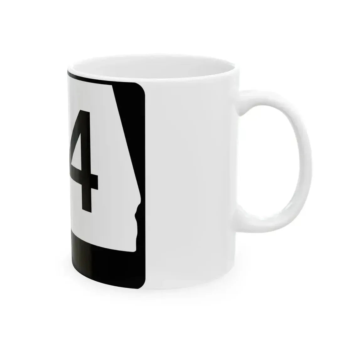 Alabama 114 (Alabama) (Road Sign) White Coffee Mug - Go Mug Yourself