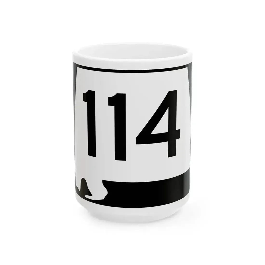Alabama 114 (Alabama) (Road Sign) White Coffee Mug - Go Mug Yourself
