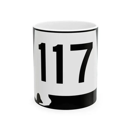 Alabama 117 (Alabama) (Road Sign) White Coffee Mug 11oz - Go Mug Yourself