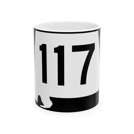 Alabama 117 (Alabama) (Road Sign) White Coffee Mug 11oz - Go Mug Yourself