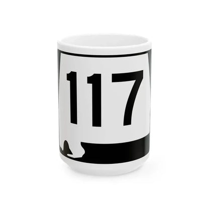 Alabama 117 (Alabama) (Road Sign) White Coffee Mug 15oz - Go Mug Yourself