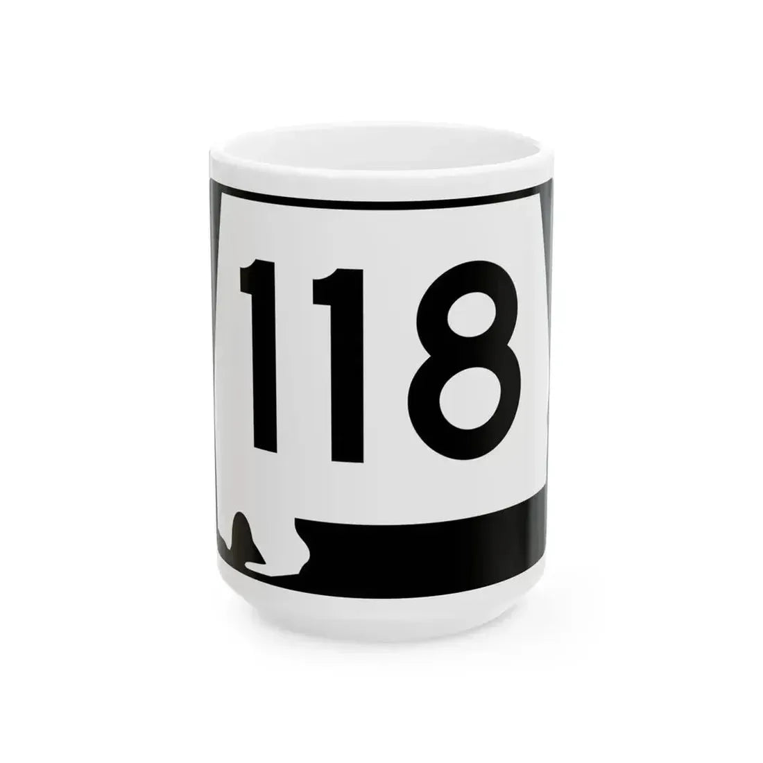 Alabama 118 (Alabama) (Road Sign) White Coffee Mug 15oz - Go Mug Yourself