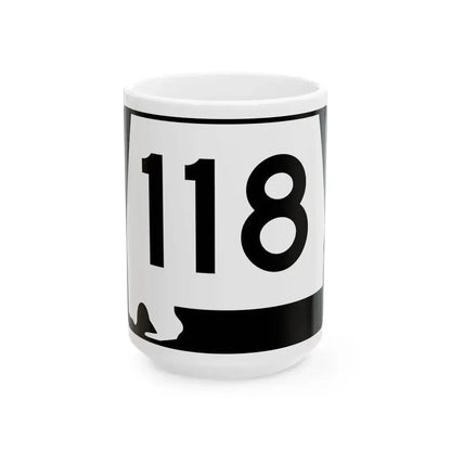 Alabama 118 (Alabama) (Road Sign) White Coffee Mug 15oz - Go Mug Yourself