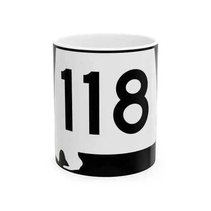 Alabama 118 (Alabama) (Road Sign) White Coffee Mug - Go Mug Yourself