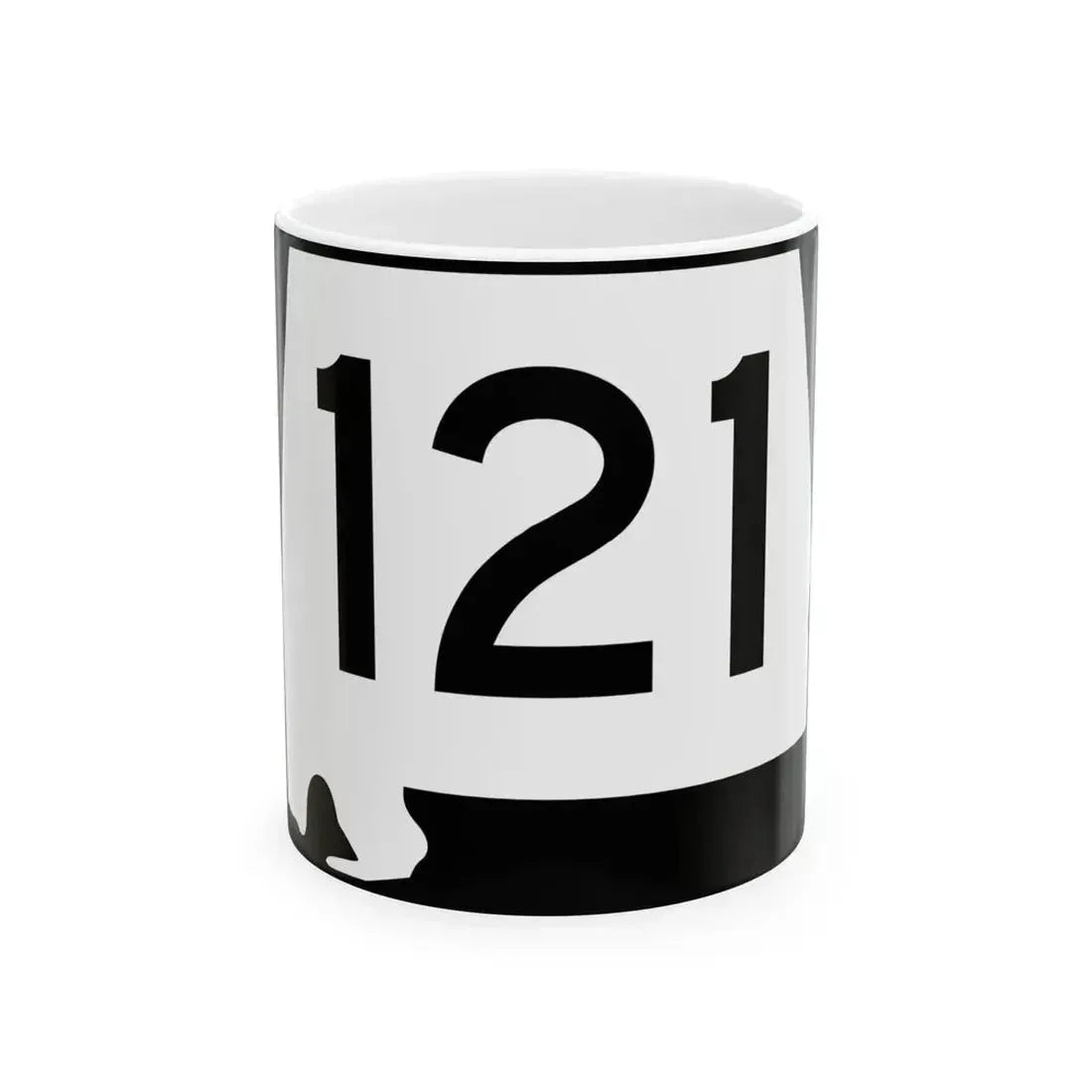 Alabama 121 (Alabama) (Road Sign) White Coffee Mug 11oz - Go Mug Yourself