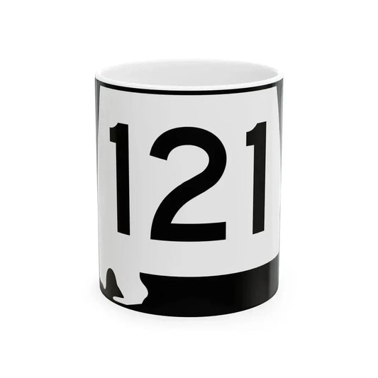 Alabama 121 (Alabama) (Road Sign) White Coffee Mug 11oz - Go Mug Yourself