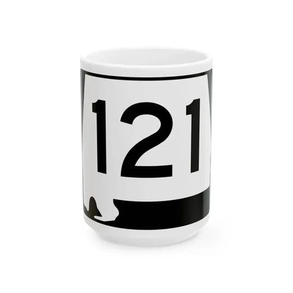 Alabama 121 (Alabama) (Road Sign) White Coffee Mug 15oz - Go Mug Yourself