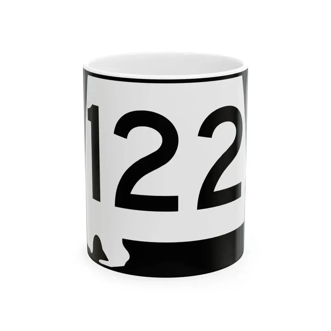 Alabama 122 (Alabama) (Road Sign) White Coffee Mug 11oz - Go Mug Yourself