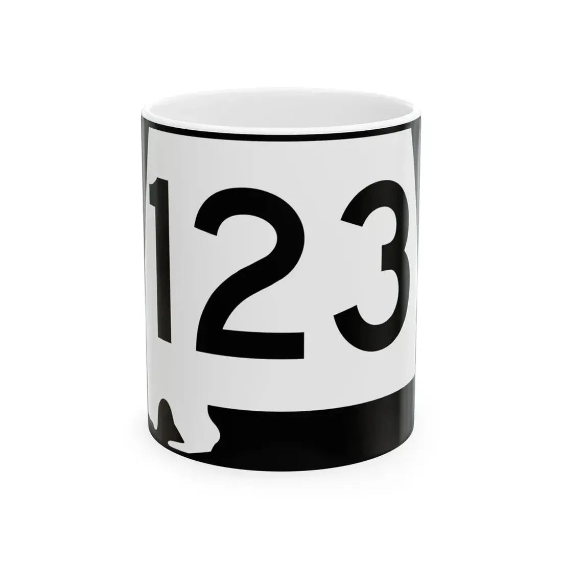 Alabama 123 (Alabama) (Road Sign) White Coffee Mug 11oz - Go Mug Yourself