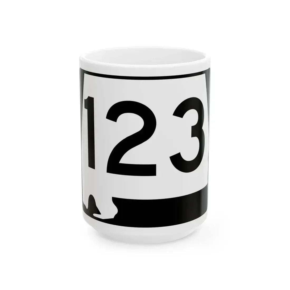 Alabama 123 (Alabama) (Road Sign) White Coffee Mug 15oz - Go Mug Yourself