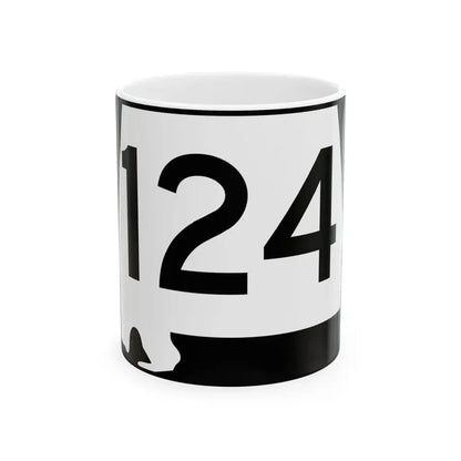 Alabama 124 (Alabama) (Road Sign) White Coffee Mug 11oz - Go Mug Yourself