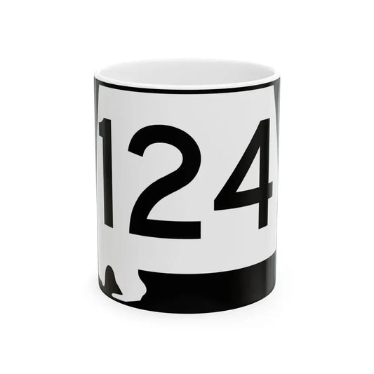 Alabama 124 (Alabama) (Road Sign) White Coffee Mug 11oz - Go Mug Yourself