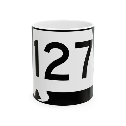 Alabama 127 (Alabama) (Road Sign) White Coffee Mug 11oz - Go Mug Yourself