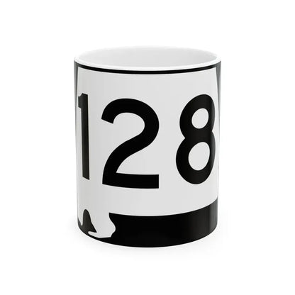 Alabama 128 (Alabama) (Road Sign) White Coffee Mug 11oz - Go Mug Yourself