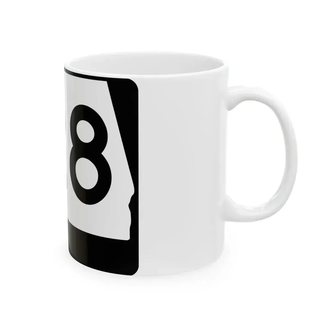 Alabama 128 (Alabama) (Road Sign) White Coffee Mug - Go Mug Yourself