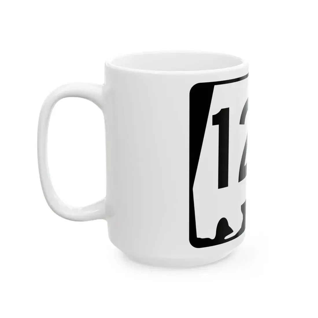 Alabama 128 (Alabama) (Road Sign) White Coffee Mug - Go Mug Yourself