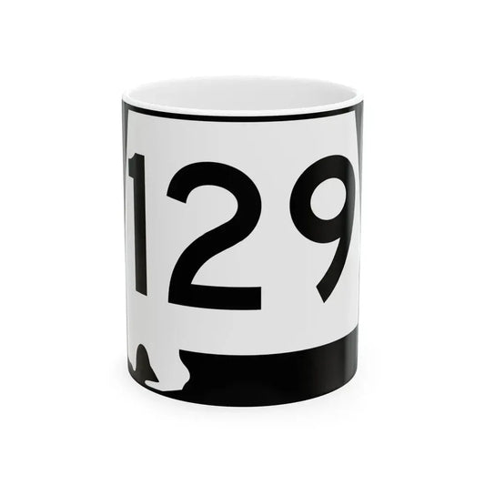 Alabama 129 (Alabama) (Road Sign) White Coffee Mug 11oz - Go Mug Yourself