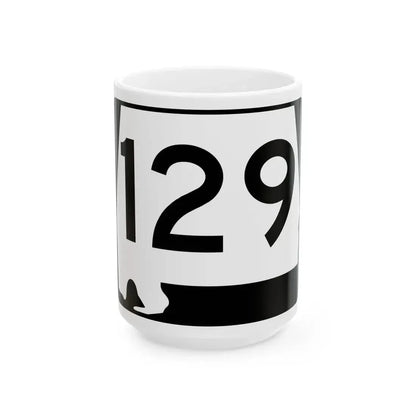 Alabama 129 (Alabama) (Road Sign) White Coffee Mug 15oz - Go Mug Yourself