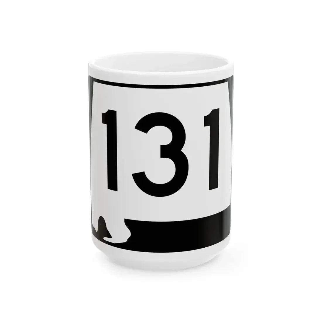 Alabama 131 (Alabama) (Road Sign) White Coffee Mug 15oz - Go Mug Yourself