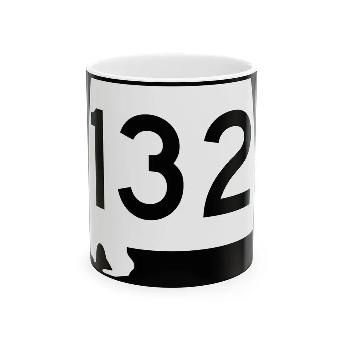 Alabama 132 (Alabama) (Road Sign) White Coffee Mug 11oz - Go Mug Yourself