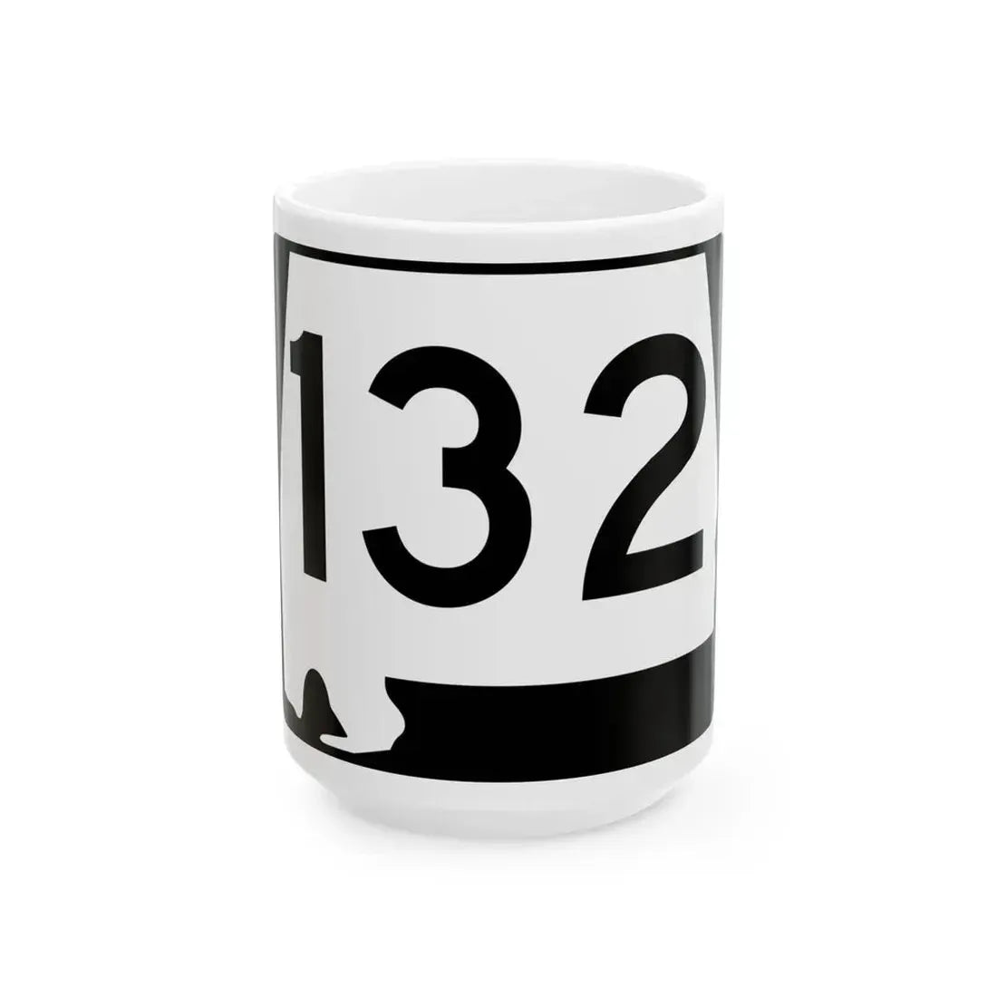 Alabama 132 (Alabama) (Road Sign) White Coffee Mug 15oz - Go Mug Yourself