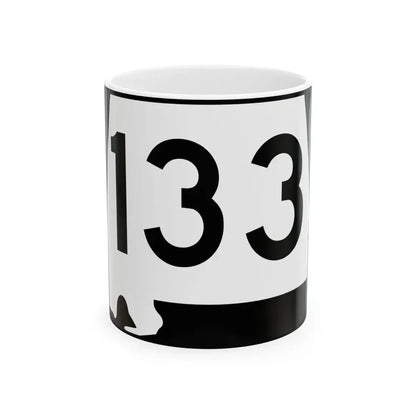 Alabama 133 (Alabama) (Road Sign) White Coffee Mug 11oz - Go Mug Yourself