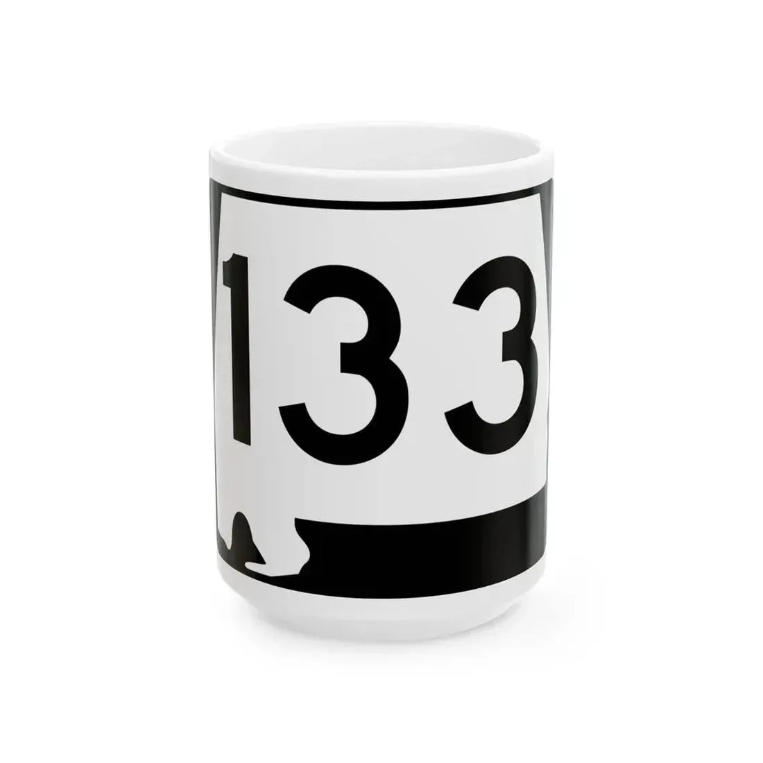 Alabama 133 (Alabama) (Road Sign) White Coffee Mug 15oz - Go Mug Yourself