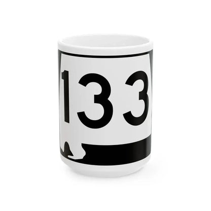 Alabama 133 (Alabama) (Road Sign) White Coffee Mug - Go Mug Yourself