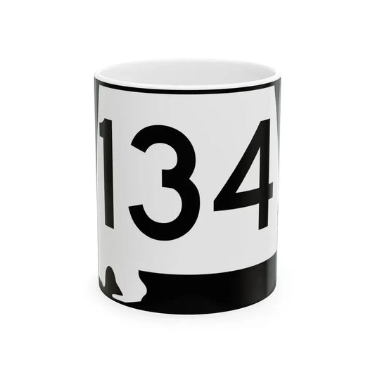 Alabama 134 (Alabama) (Road Sign) White Coffee Mug 11oz - Go Mug Yourself