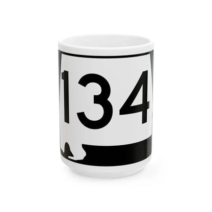 Alabama 134 (Alabama) (Road Sign) White Coffee Mug 15oz - Go Mug Yourself