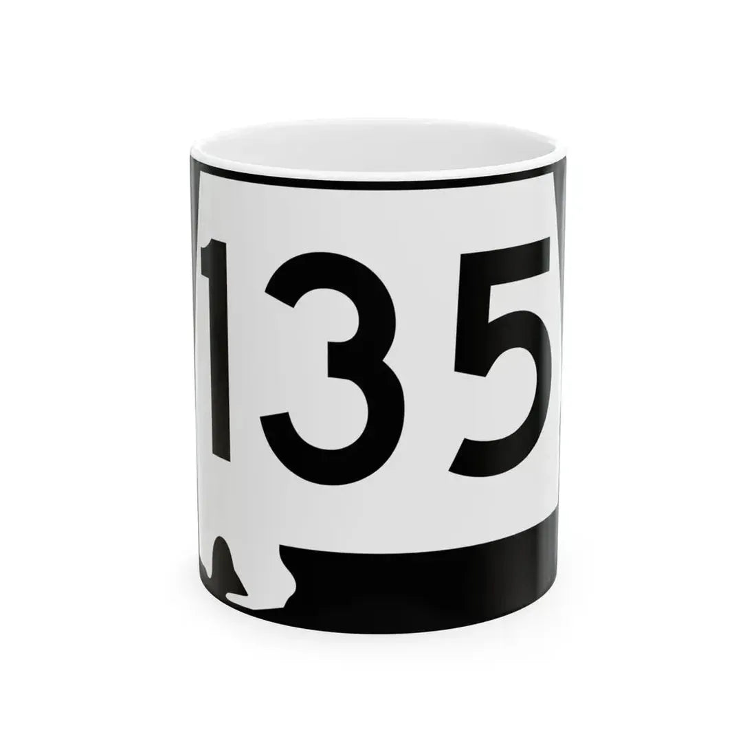 Alabama 135 (Alabama) (Road Sign) White Coffee Mug 11oz - Go Mug Yourself